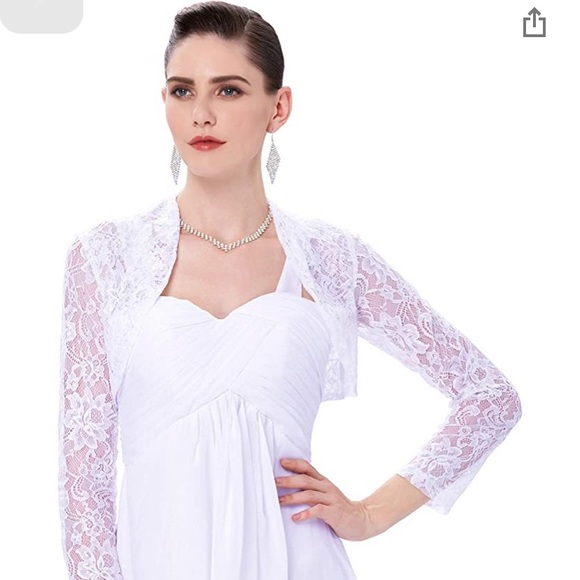 White Lace Bolero - 1950s Style - Picture 3 of 10